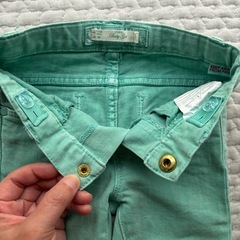 ZARA baby girl デニム サイズ86 くすみグリーンの画像