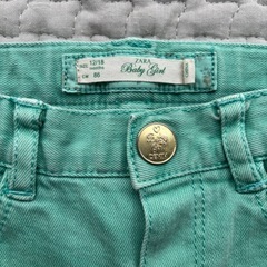 ZARA baby girl デニム サイズ86 くすみグリーンの画像