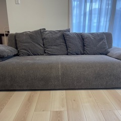 ソファ　3人掛け　ダークグレー　 大きめ　の画像