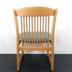 (D) カリモク ダイニングチェア　オーク色　 カントリー アンティーク  食卓椅子 合成皮革 木製 軽量 日本製 国産 の画像