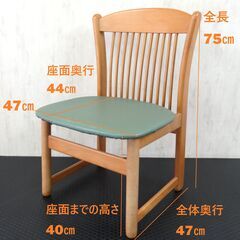 (D) カリモク ダイニングチェア　オーク色　 カントリー アンティーク  食卓椅子 合成皮革 木製 軽量 日本製 国産 の画像