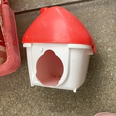 小動物用ケージ(天井、壁、床は劣化の為破棄します)、回し車‪×2、ハウスの画像