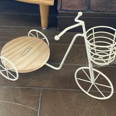 自転車型プランター 鉢カバー　植物セット　の画像
