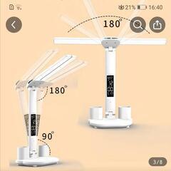 ダブルヘッド LED充電式デスクランプ の画像
