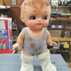 ●昭和レトロ 日本勧業証券 ソフビ人形 ノベルティ 貯金箱 当時...