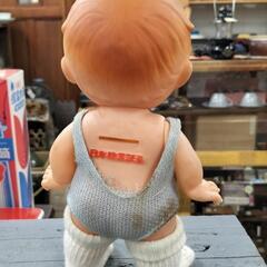 ●昭和レトロ 日本勧業証券 ソフビ人形 ノベルティ 貯金箱 当時物！非売品！　アンティーク オブジェ ヴィンテージの画像