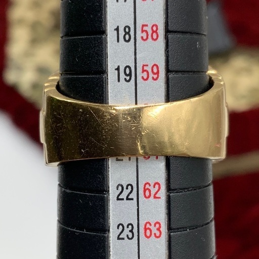 K24 ツバルホース付リング　K18　12.9g 約20.5号