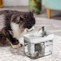 犬猫用　ペット自動給水機　イエロー　ホワイト　　3セットあります！の画像