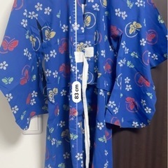 子供用浴衣 女の子　青の画像