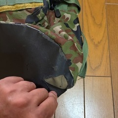 【迷彩柄リュックサック／元自衛官使用品階級章付き
】の画像