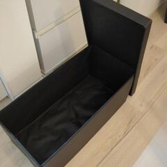 収納スツール ブラックの画像