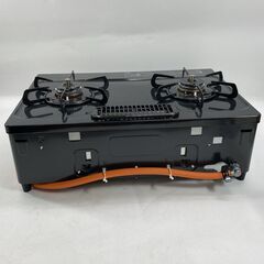 状態良好 Paloma パロマ LPガス用 ガステーブル 2022年製 PA-S75B-L ブラック 黒 左強火力 グリル付き 25g菊TKの画像