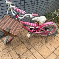 16インチ　キッズ　子供　自転車　女の子　ピンク