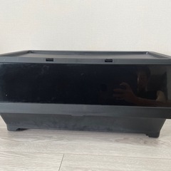 IKEA プラスチック収納ケース 2個ふた付きボックス　ブラック