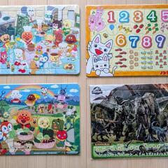 子供知育　パズル14点　アンパンマン、ジュラシックパーク、くもんの画像