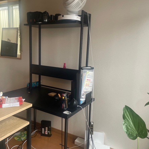 ラック付きデスク