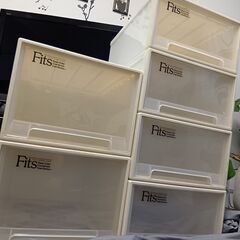 Fitsのオシャレな衣装ケース6個セット（大2、小4）