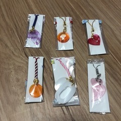 レジン手作りストラップの画像