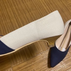 未使用品 デザインパンプス ローヒール3センチの画像