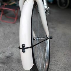 売約済みです🙇【札幌市内配達無料】整備済み美品中古車 　アサヒサイクル　ミニベロ　Cream　鍵新品！　後ろタイヤ新品！　20インチ 　6段切替　LEDライト　クリーム色の画像