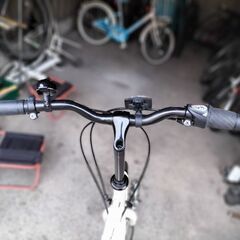 売約済みです🙇【札幌市内配達無料】整備済み美品中古車 　アサヒサイクル　ミニベロ　Cream　鍵新品！　後ろタイヤ新品！　20インチ 　6段切替　LEDライト　クリーム色の画像
