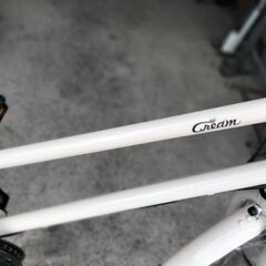 売約済みです🙇【札幌市内配達無料】整備済み美品中古車 　アサヒサイクル　ミニベロ　Cream　鍵新品！　後ろタイヤ新品！　20インチ 　6段切替　LEDライト　クリーム色の画像
