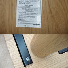 美品 無印良品 2人用 ダイニングテーブル 木製 オーク材 W80×D80×H72cm 2人掛【モノ市場安城店】013の画像