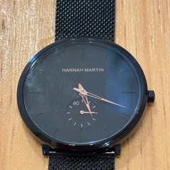 Hannah Martin ブラックメッシュ腕時計の画像