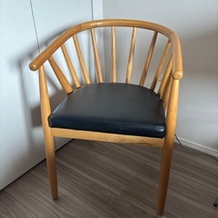レザー　オーク　ダイニングチェア