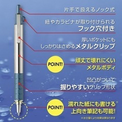 濡れた紙にも書ける！ゼブラ 加圧式ボールペン WETNIE 0.7 替芯8本付き　の画像