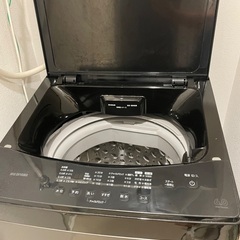 13.14日引き取り限定10000円→8000円！アイリスオーヤマ 洗濯機 6kg 新生活 一人暮らし ブラック ガラストップ 縦型 IAW-T605BL-Bの画像