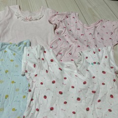 女の子　100センチ　半袖下着　5枚の画像