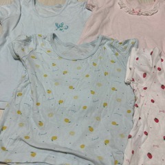 女の子　100センチ　半袖下着　5枚の画像