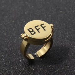 スポンジボブ BFF 親友 フォーエバーリング 指輪 男女兼用 友達 カップル ゴールド おろそい 日本未発売 サイズ調整可能の画像