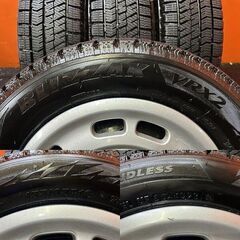 【BS BRIDGESTONE BLIZZAK VRX2 155/65R13】スタッドレス【スズキ ラパン 純正ホイール 13インチ 4J4HPCD100】21年製 バリ溝　(KTO438)の画像