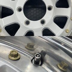 BRS 社外ホイール 15インチ 4本 7J6HPCD139.7-15 希少 ランクルプラド 旧ハイラックス等 ホワイト　(SHA001)の画像
