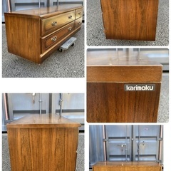 カリモク KARIMOKU コロニアル ローボード クラシック ビンテージ 幅131.5cm USEC 綺麗の画像