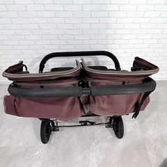 Air Buggy エアバギー ココダブル　二人乗り　ベビーカー　双子　エスプレッソ　四輪　空気入れ エアーバギーの画像