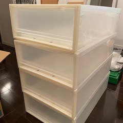【受け渡し決定】無印良品　ポリプロピレン衣装ケース4つ　