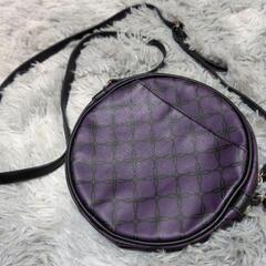 ANNA SUI アナスイ ショルダーバッグ 鞄 紫 丸 ミニの画像