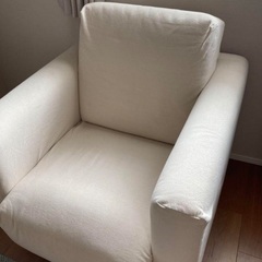 無印良品　ソファワンシーター　掛け替えカバー付きの画像
