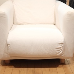 無印良品　ソファワンシーター　掛け替えカバー付きの画像