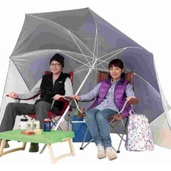 キャプテンスタッグ BBQ 海用 パラソル UVカット ウイング240cm ブルーM-1601の画像