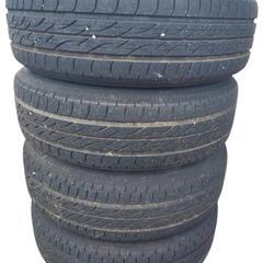 スズキ エブリイワゴン(GH−DA62W)純正13㌅アルミホイールとサマータイヤ(BRIDGESTONE ECOPIA NEXTRY)の4本セットの画像