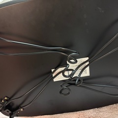 ニトリ折りたたみローテーブル黒　　の画像