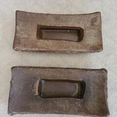 ◆ 陶器製の灰皿 2セット 作者銘柄有り
の画像