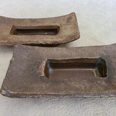 ◆ 陶器製の灰皿 2セット 作者銘柄有り
の画像