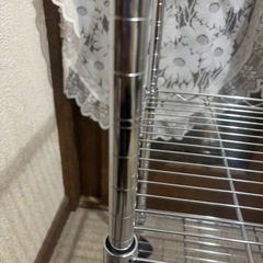 スチールラック 棚 収納 メタルラック シェルフ 3段 キャスター付⑨の画像