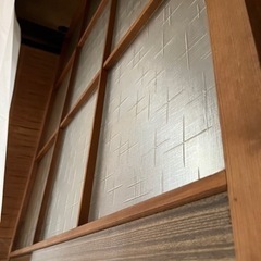 【アンティーク引き戸／ガラス戸】2枚1セット古民家にぴったり！サイズ：約87cm×173cmの画像