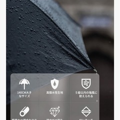 ワンタッチ開閉　折り畳み傘　直径122cmの画像